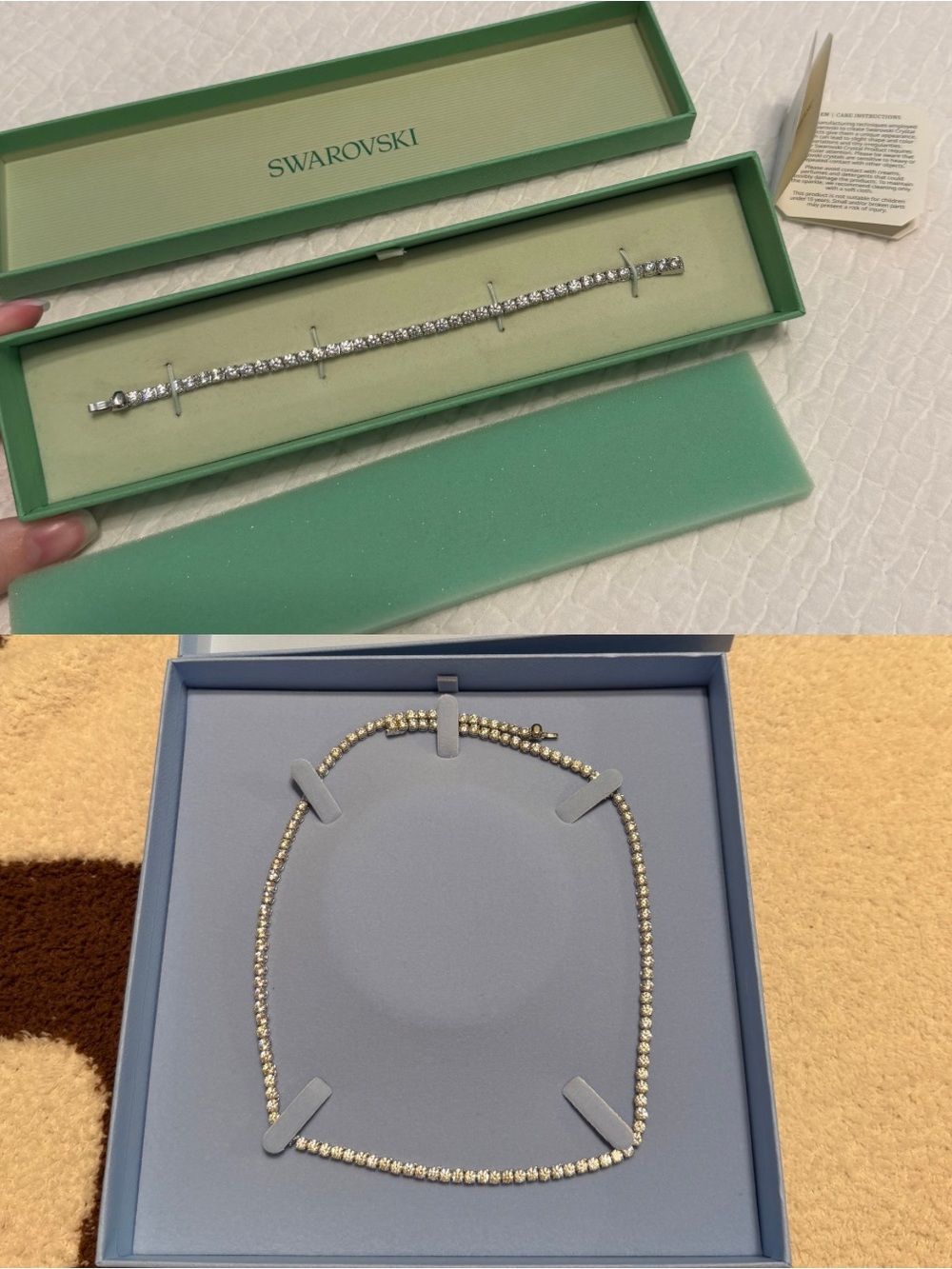 Swarovski Matrix Tennis Necklace (L) and Tennis Bracelet (M) Set!